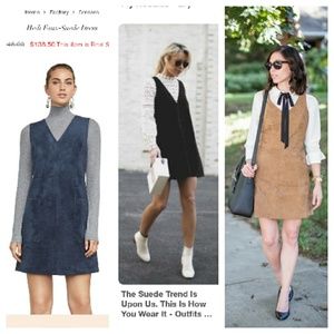 faux suede shift dress